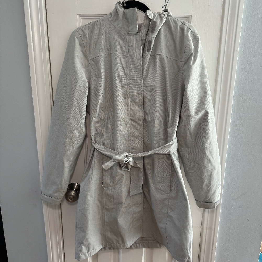 Eddie Bauer Trench Rain Coat with Tie Waist